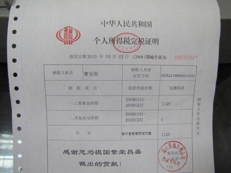 应交个人所得税