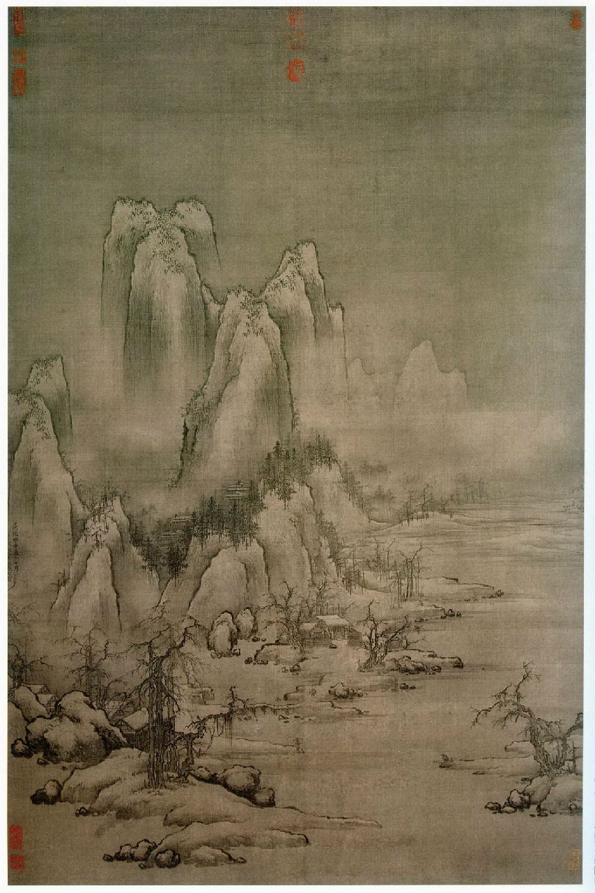 宋许道宁雪溪渔父图