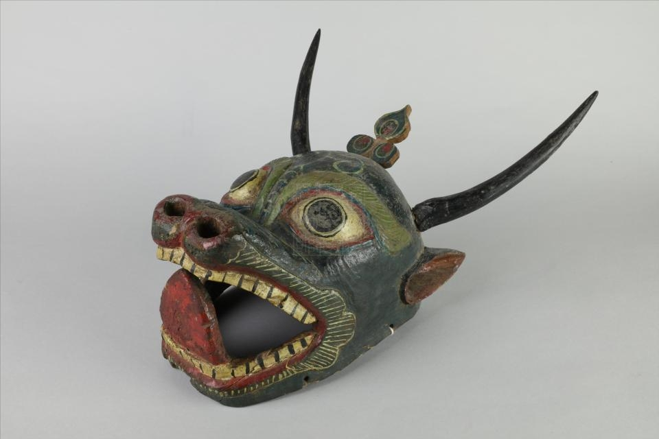 现代藏族锅庄凤凰面具