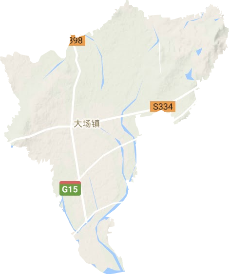 <p>大场镇地形图