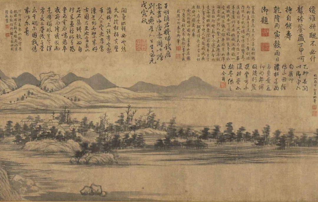 富春山居图》：黄公望山水画巅峰巨制，中国十大传世名画之一_