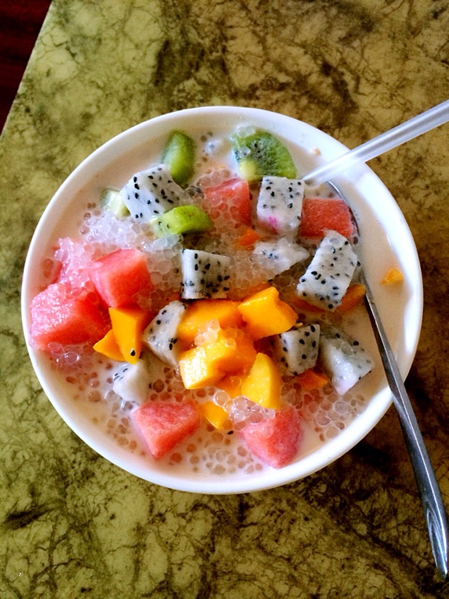 水果椰奶西米露