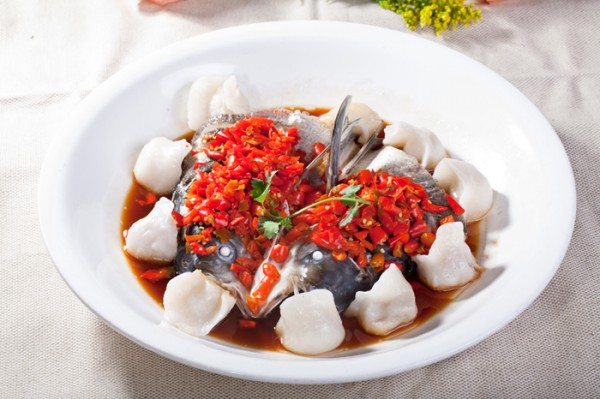 米饺蒸鱼头