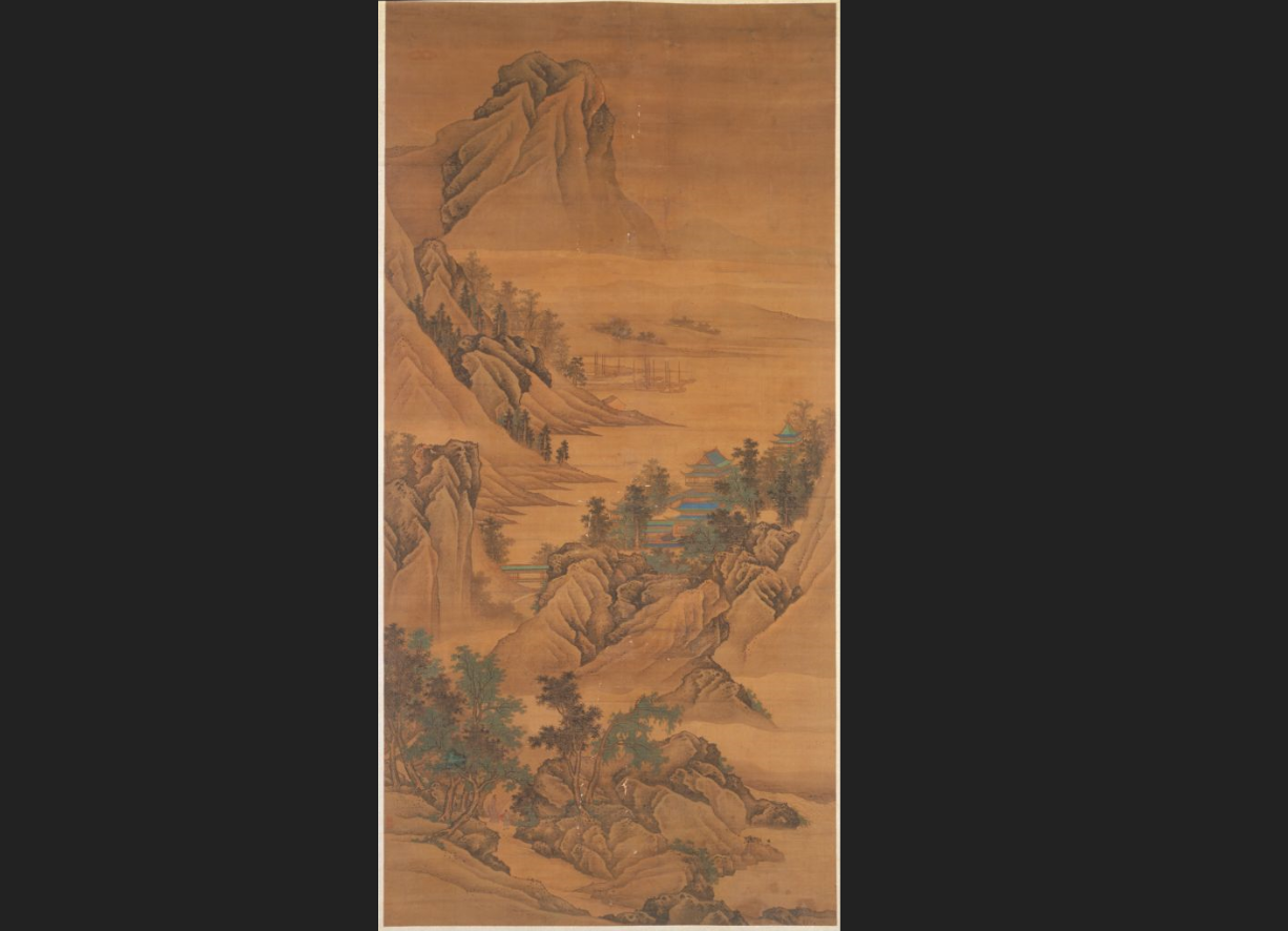  p>《山水楼阁图》是清代画家陈卓创作的一幅绢本设色画. /p>