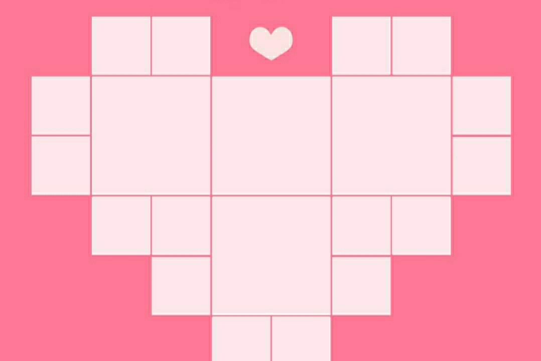 拼心形照片墙