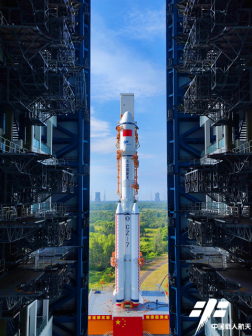 天舟三号货运飞船与长征七号遥四运载火箭组合体