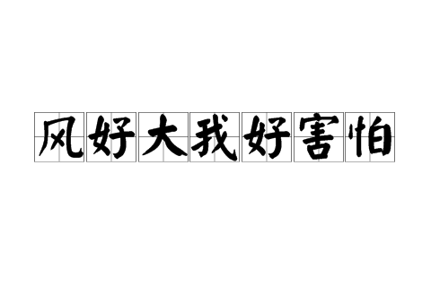 风好大我好害怕