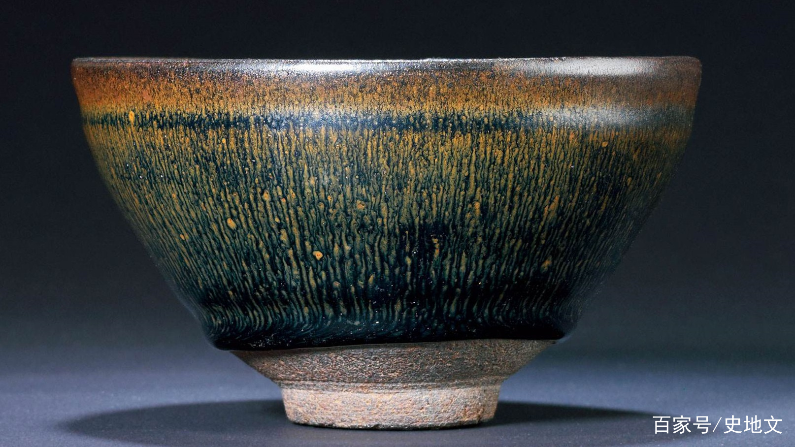 中国古美術 宋建窯 兔毫銀口龍鳳紋盞 宋代古窯 銀