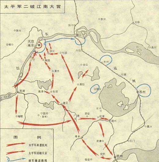 <p>太平军二破江南大营图