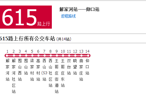 青岛公交615路