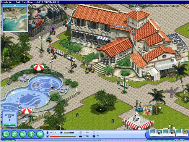 在游戏中,玩家需要在自己的度假胜地雇用招待,救生员,建筑工人等人物