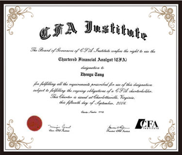  p>特许金融分析师(chartered financial analyst,简称cfa)是由美国