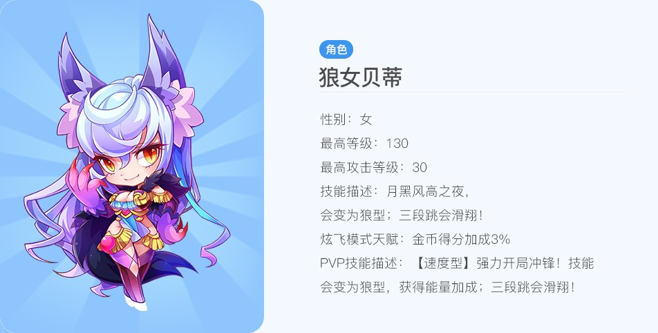 ">狼女贝蒂,是《 a target="_blank" href="/item/天天酷跑/8315608"