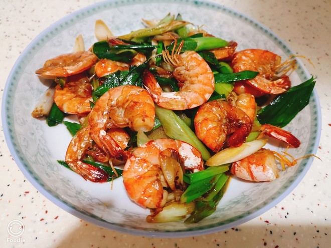 蒜苗炒虾