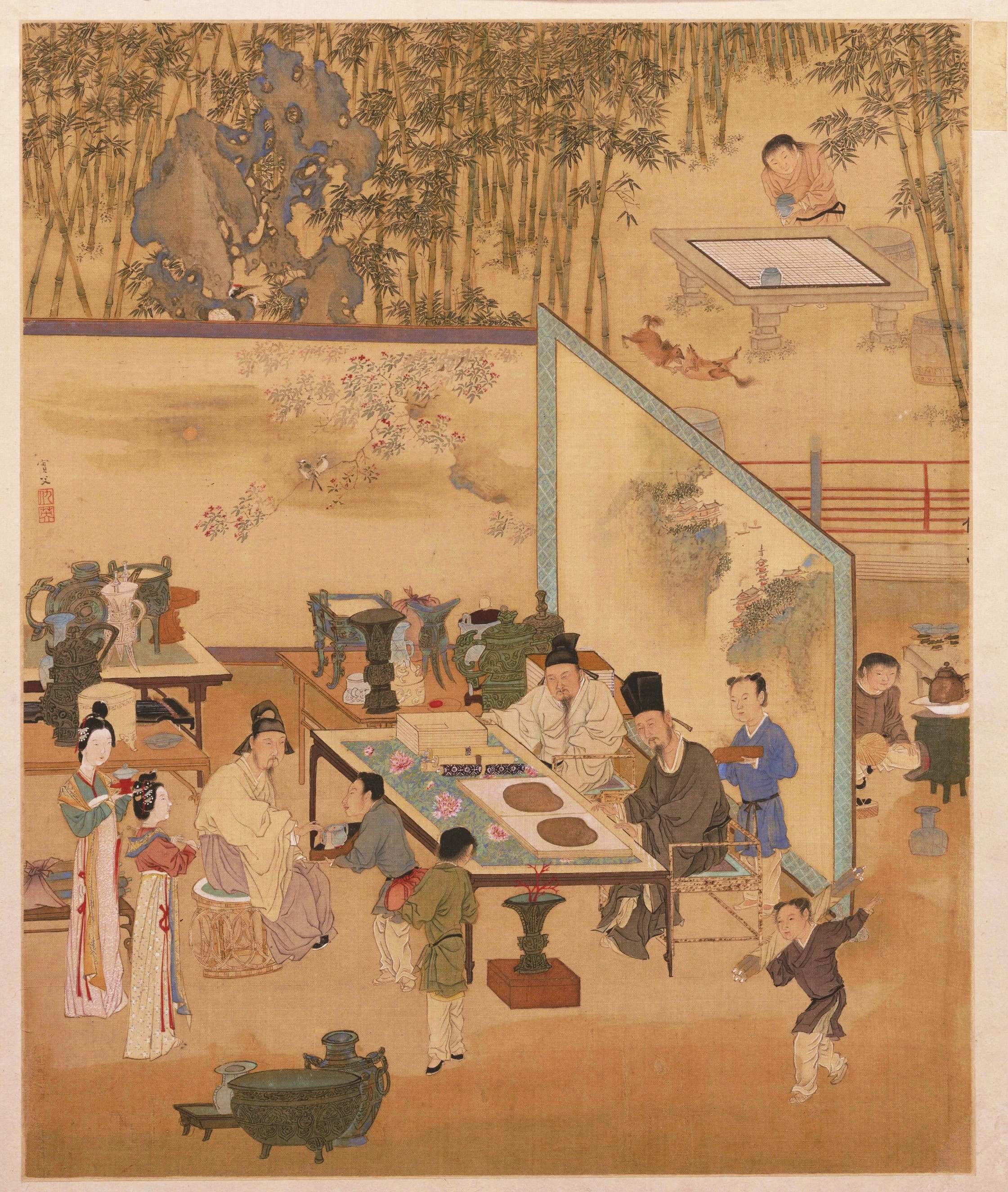  p>《明仇英人物故事图册》是明代画家仇英创作的的一幅人物故事画集