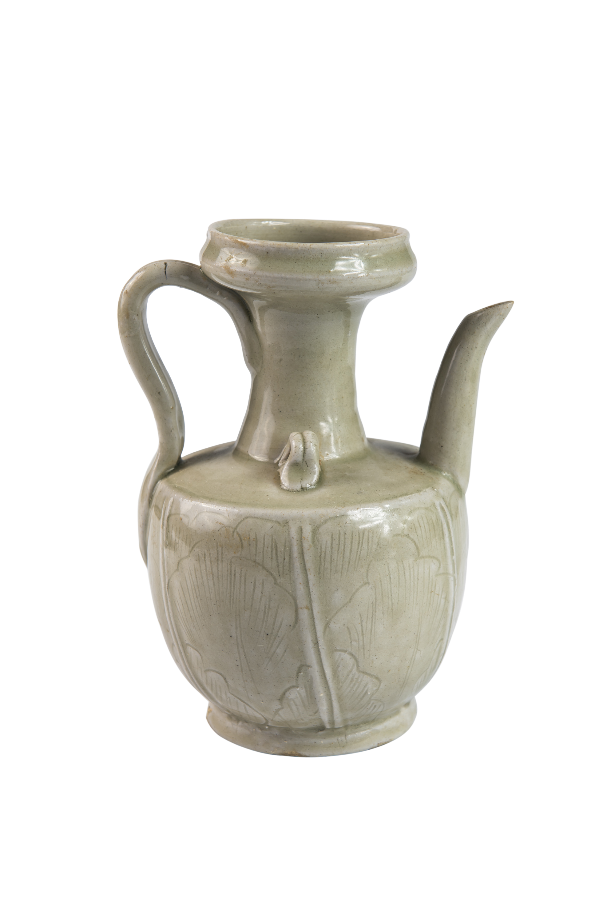 蕉叶纹盂口双系执壶