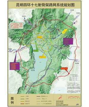  p>昆明绕城高速内环线全长约113公里,由西北四环,东四环(东连接线)