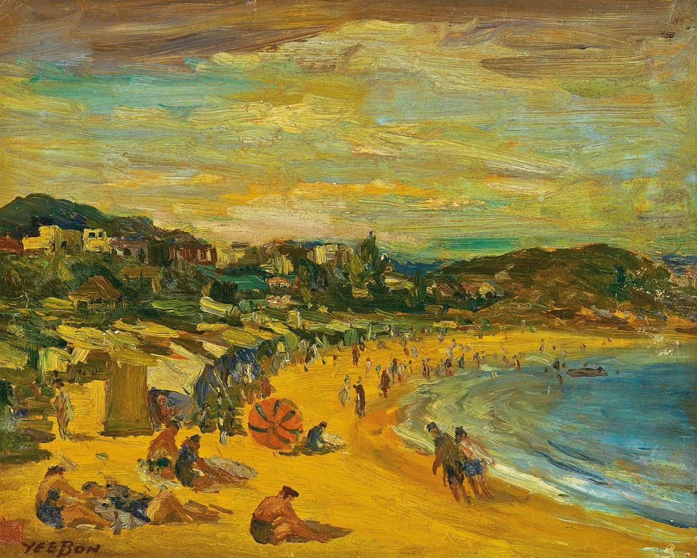 6—1995.1),别名余建本,广东台山人.擅长油画,中国画.