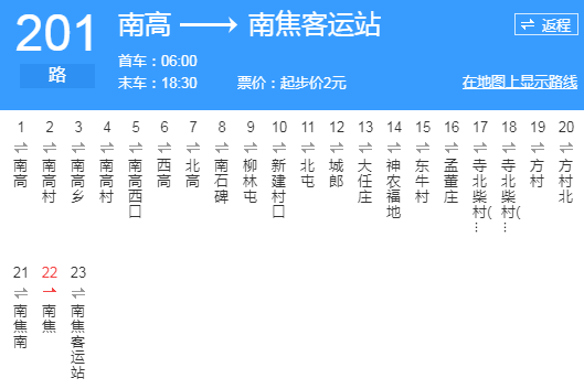  p>石家庄公交201路是一条公交车路线,由南高开往南焦客运站,隶属