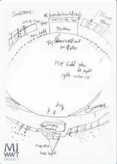 1992年12月24日平安夜，迈克尔画的MJWWT创意草图