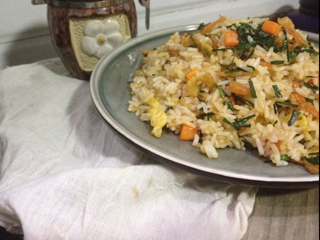 爆香韭菜炒饭
