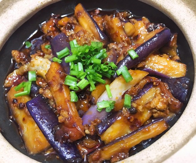 茄子肉末煲