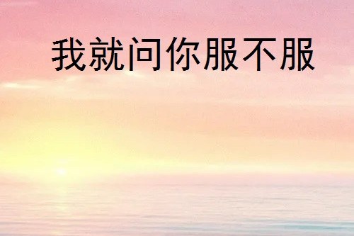 我就问你服不服