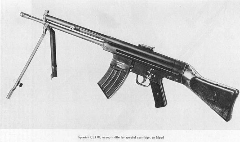 62mm突击步枪是由西班牙特种材料技术研究中心(cetme)根据德国的stg45