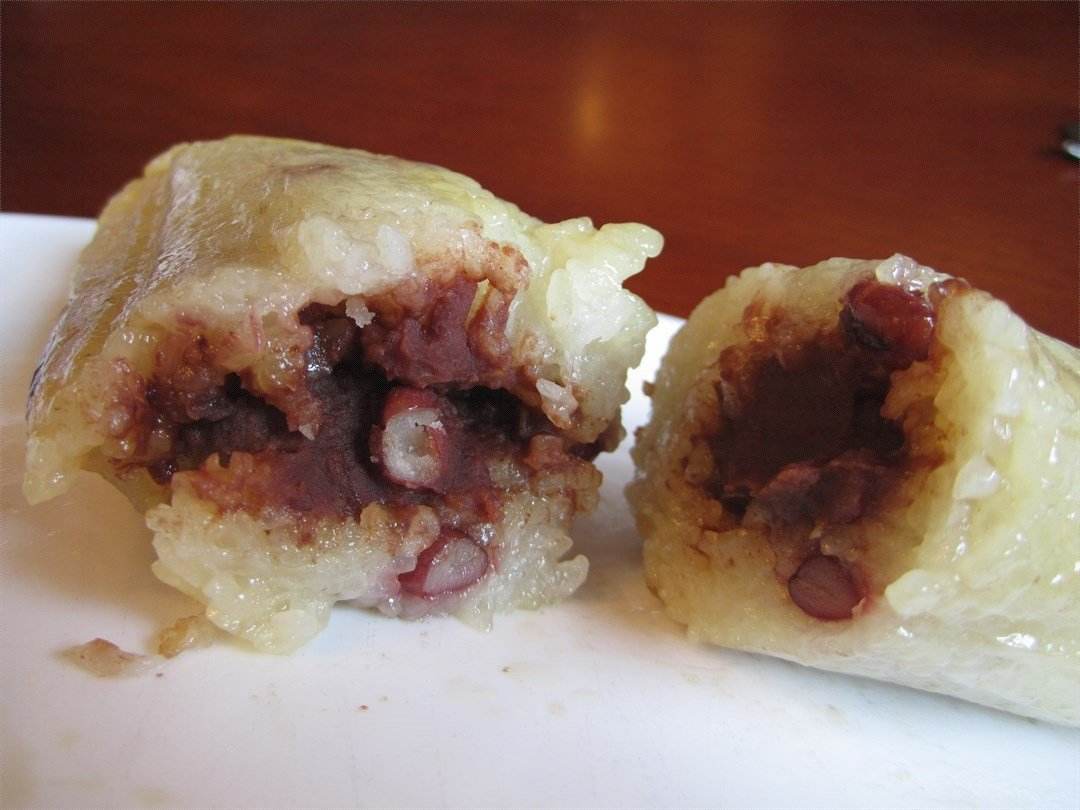 红豆豆沙粽