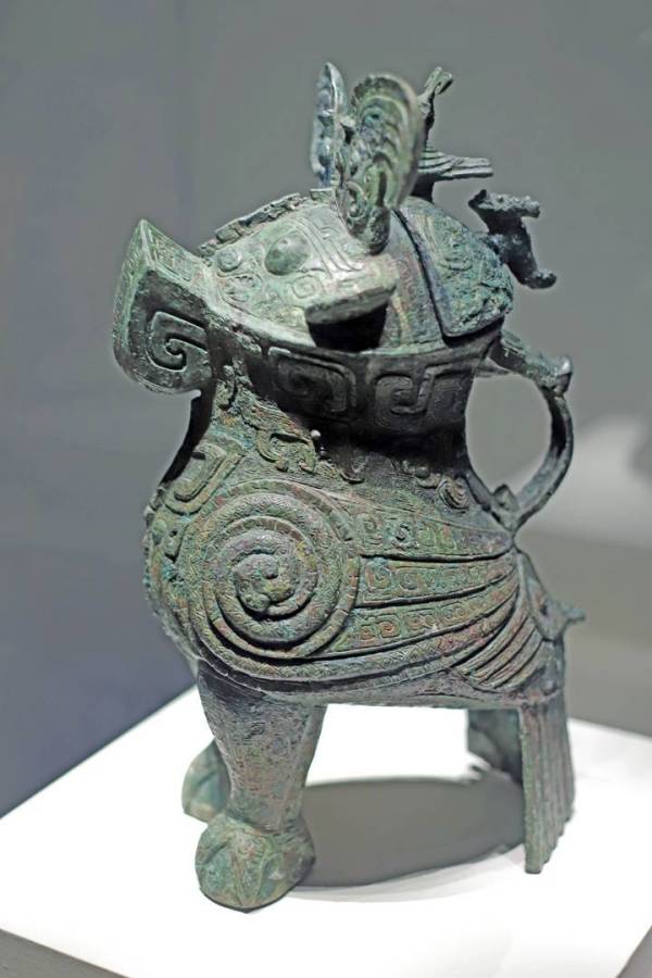 中国古美術品·旧蔵珍品·古青銅器·婦好鸮卤酒具·装酒器·文房置物·風水開運 商妇好青铜鸮尊_百度百科