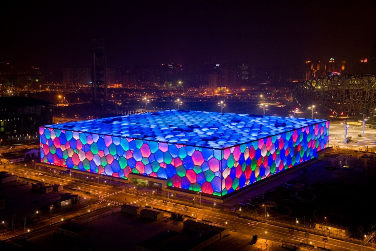  p>国家游泳中心(national swimming center),又名"水立方","冰立方"