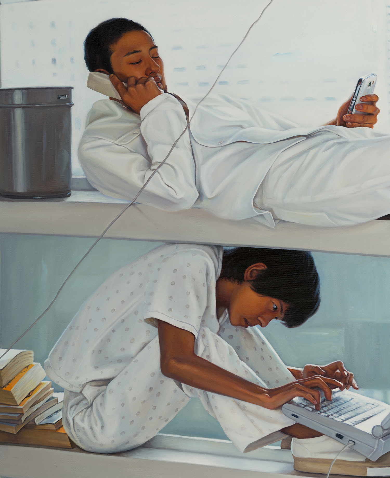  p>《智能时代》为黄海蓉于2014年创作的油画作品.