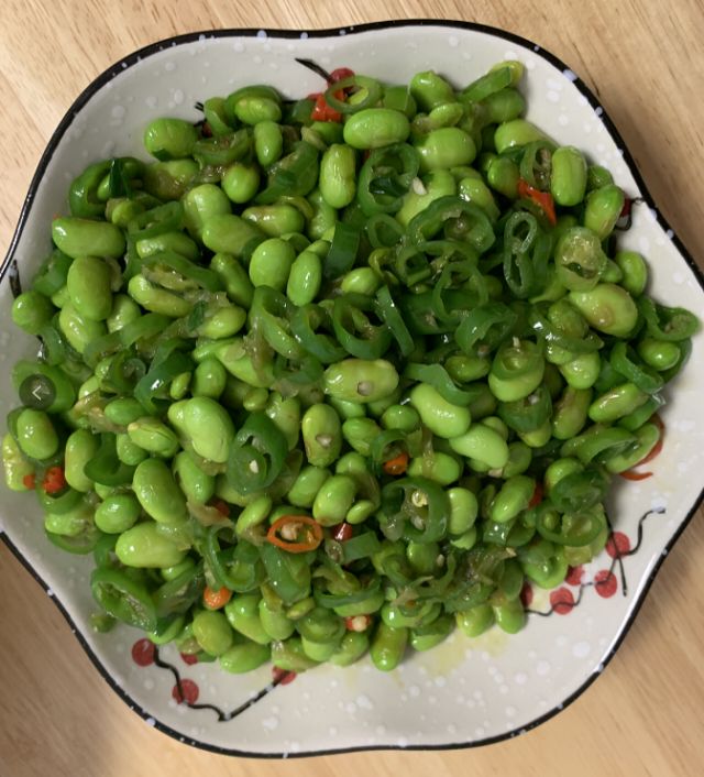 青椒炒毛豆米