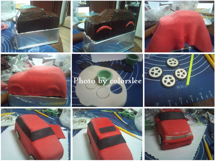 翻糖汽车蛋糕路虎