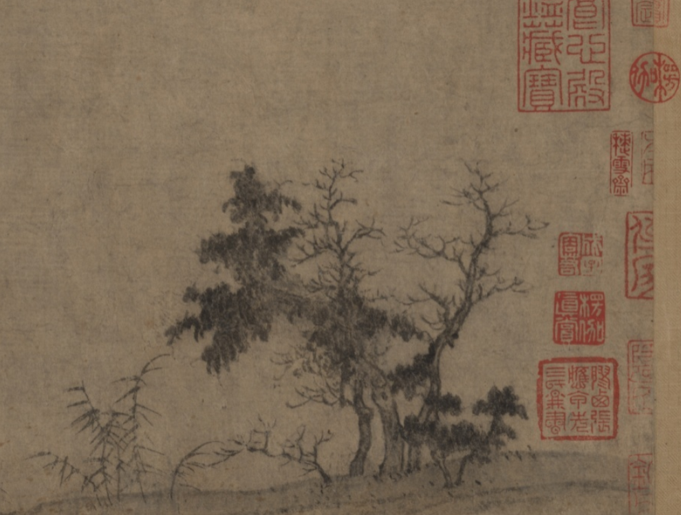 元赵孟頫水村图卷