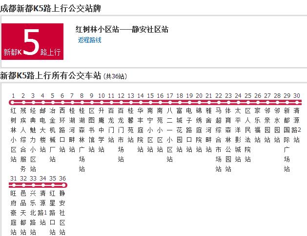  p>新都公交k5路是一条公交路线,运营时间是06:30-20:30,最低票价2元