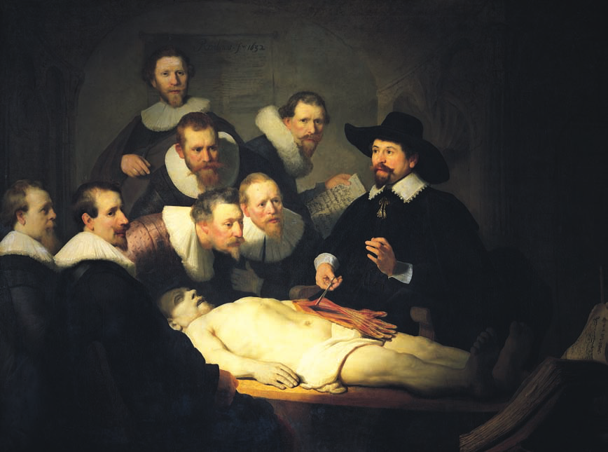 伦勃朗画杜普教授的解剖学课