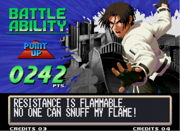  p>《拳皇2000》是日本snk公司于2000年7月6日发行的街机格斗类游戏