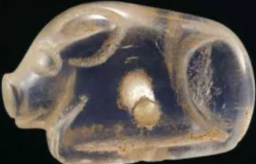 水晶猪形坠