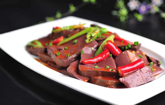 辣炒羊血