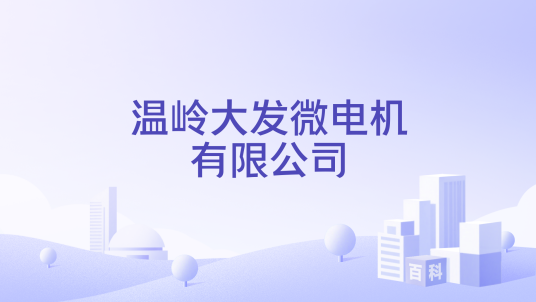 温岭大发微电机有限公司_百度百科