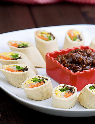 干豆腐蔬菜卷