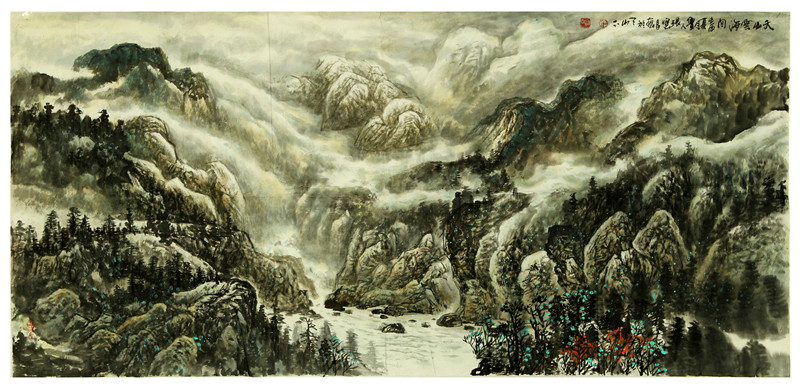  p>山水画家张宝昌,现为 a target="_blank" href="/item/中国书画