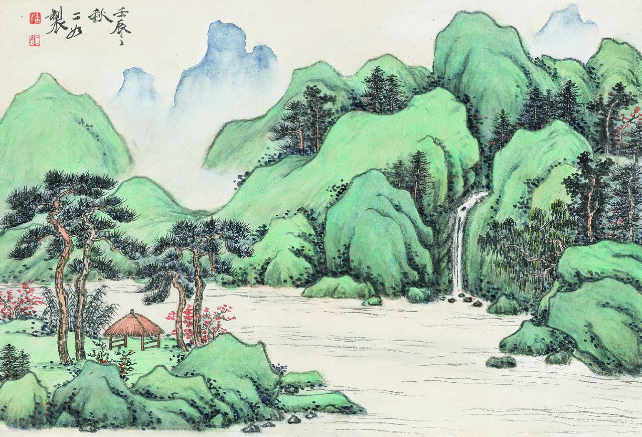 擅长青绿山水,浅绛山水与淡设色水墨雪景,而雪景山水尤为人世人所称道