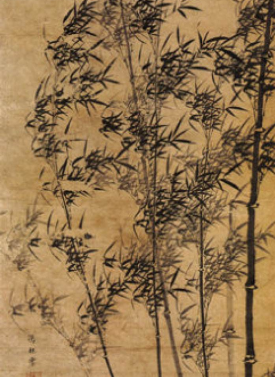 明冯起震竹石图