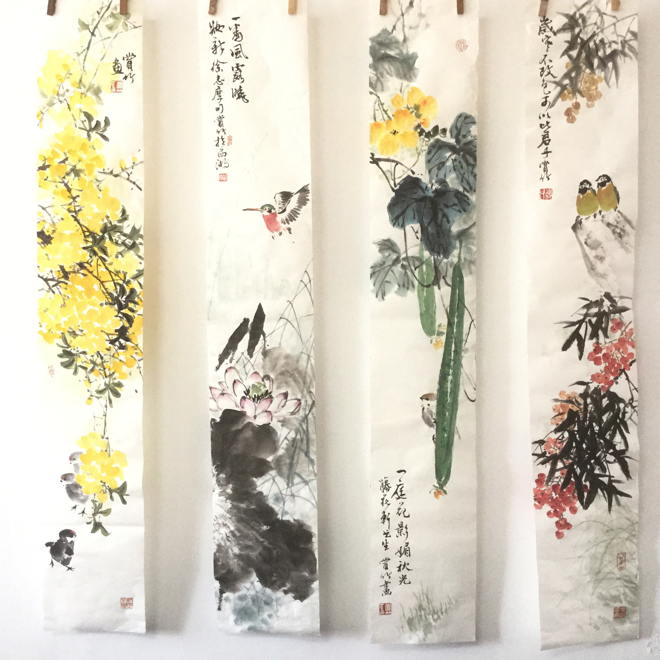 赏竹,著名花鸟画家,1948年生,20岁时拜花鸟