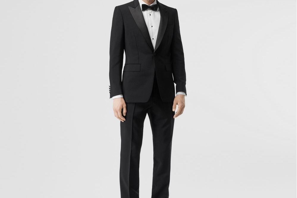 英伦剪裁马海毛混纺晚宴西装