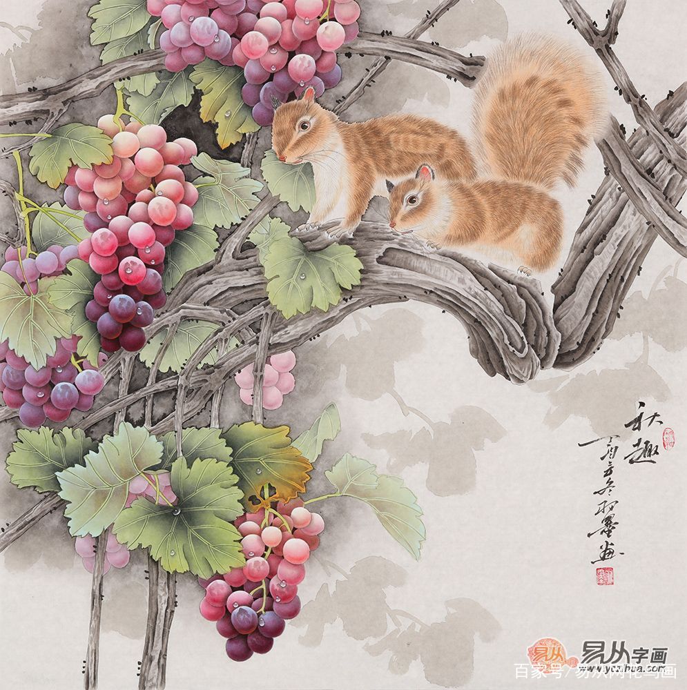 家里挂什么国画作品吉祥，四款国画花鸟画寓意解析_百科TA说