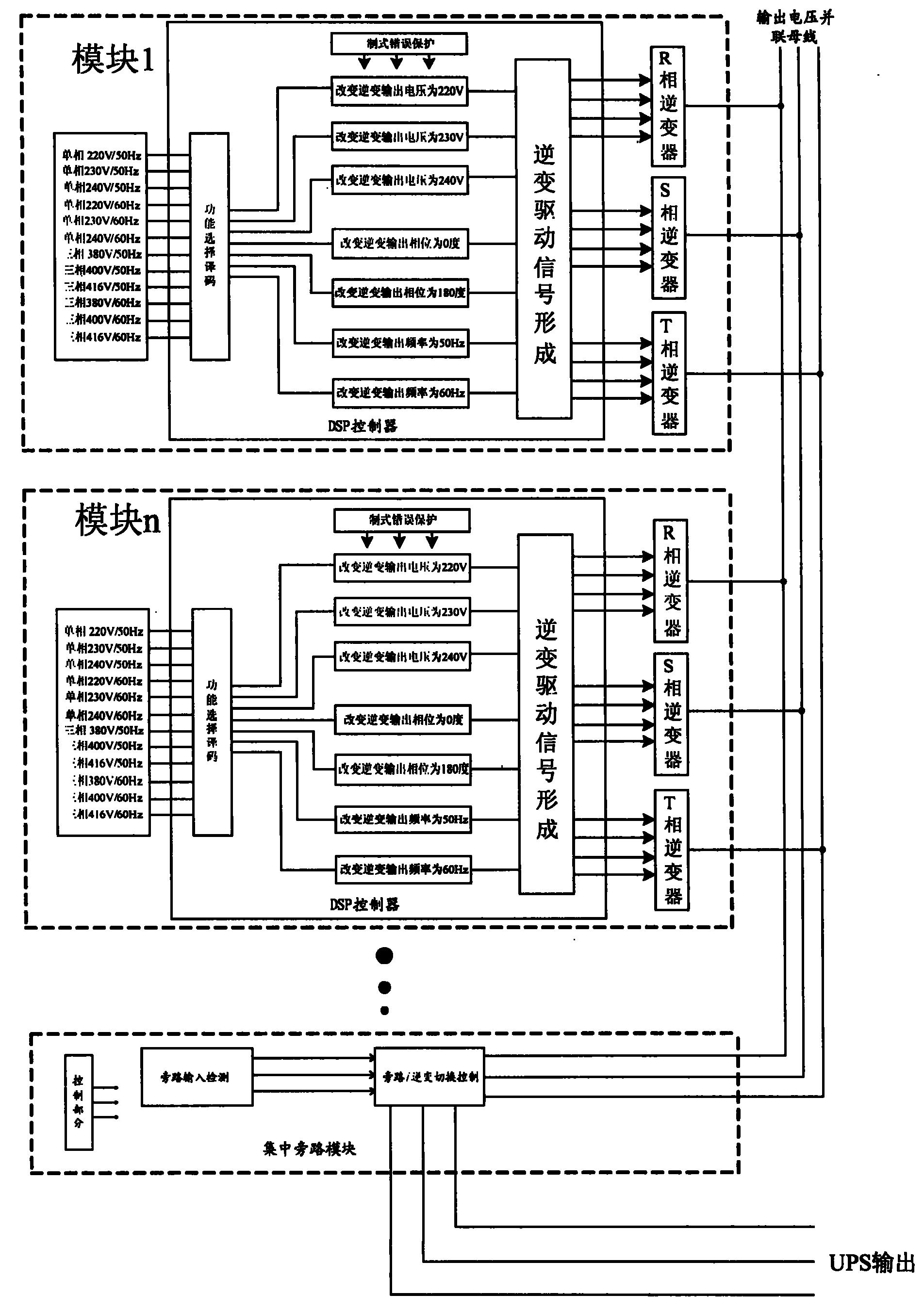 一种多制式ups电源及其实现方法