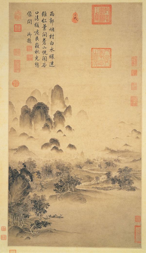 溪山秋色图（宋代赵佶创作纸本设色画）_百度百科